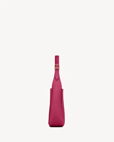 Saint Laurent The 5 À 7 Small And Soft In Hammered Leather In Purple
