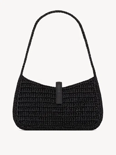 Saint Laurent Mini Le 5 À 7 In Raffia