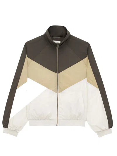 Saint Laurent Blouson In Wrinkled Nylon In Neutral