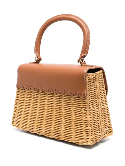 Self-portrait Rattan Mini Bow Bag