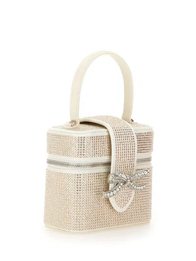 Self-portrait Satin Beauty Case With Rhinestones