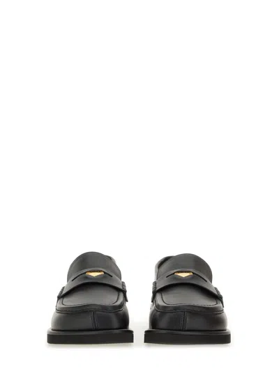 Stella Mccartney Black Recycled Cotton Loafers In Black