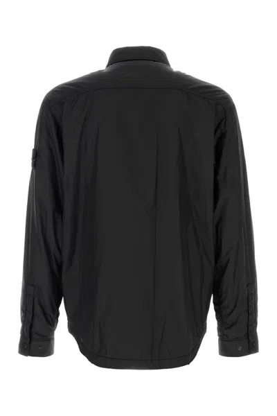 Stone Island Padded Jacket Nylon Chest Pocket In Black