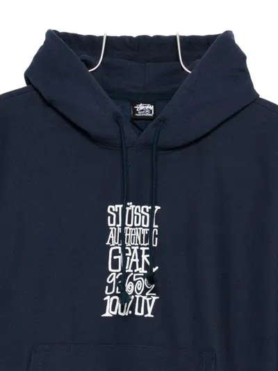 Stussy Blue Knit Cotton Sweater In Blue