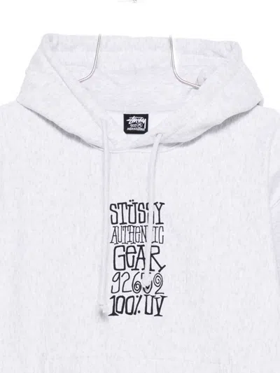 Stussy Grey Knit Cotton Sweater In White