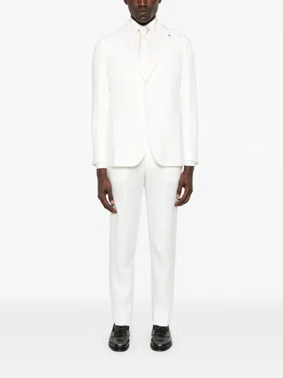 Tagliatore Single-breasted Dress In White