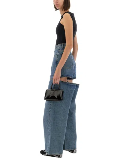Attico The  Long Denim Jeans In Blue