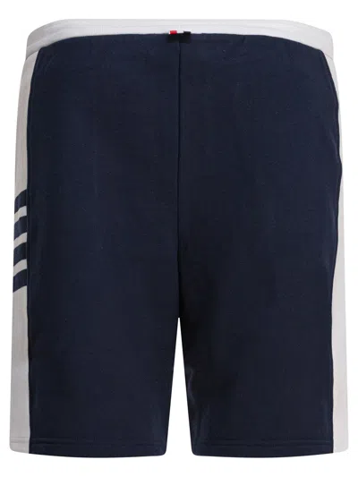 Thom Browne 4-bar Stripes Track Shorts In Blue