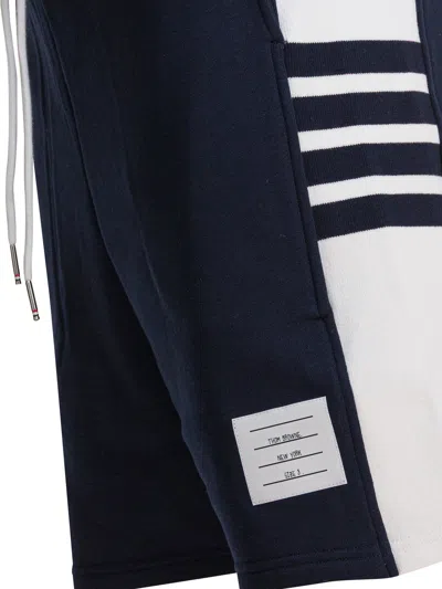 Thom Browne 4-bar Stripes Track Shorts In Blue
