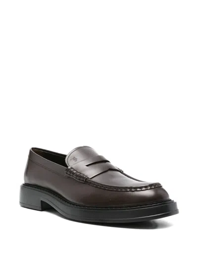 Tod's Mocassino Extralight 61k Loafers Black In Brown