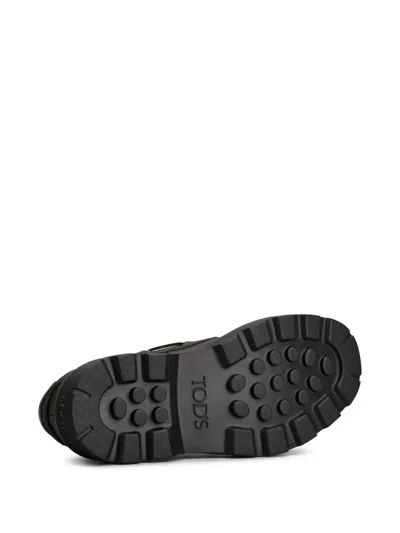 Tod's Leather Loafers Designed For Nautical Wear In Brown