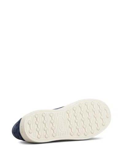 Tod's Man Sneakers Navy Size 9 Soft Leather In Blue