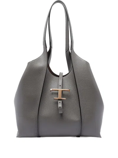 Tod's T Timeless Mini Leather Shopping Bag