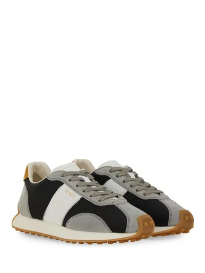 Tod's Suede-trimmed Sneakers In Multi