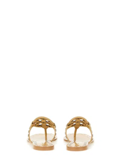 Tory Burch Studded Miller Leather Flat Sandals