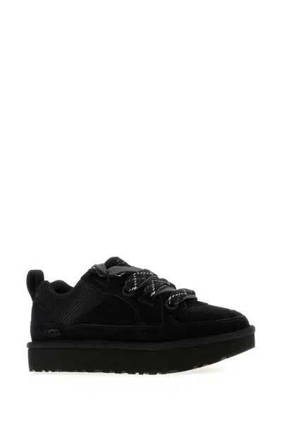 Ugg Black Suede And Mesh Lowmel Sneakers In Black