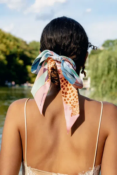 Jessie Zhao New York Silk Skinny Scarf Indoor Forest