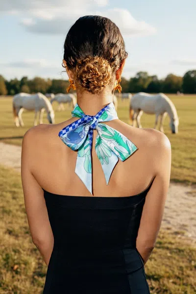 Jessie Zhao New York Silk Skinny Scarf Jungle Party