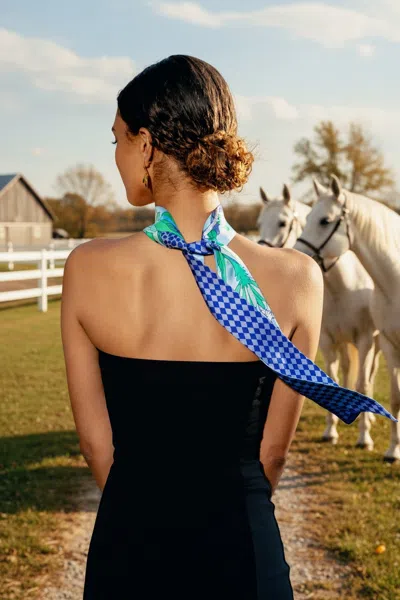 Jessie Zhao New York Silk Skinny Scarf Jungle Party