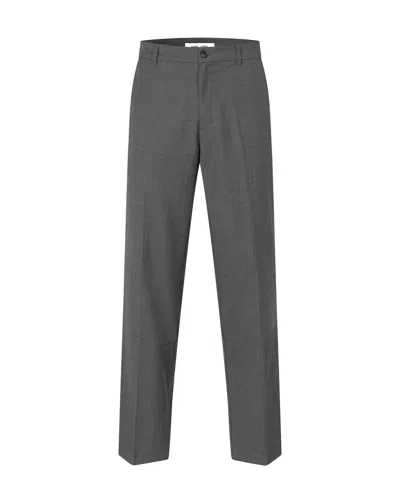 Samsoe & Samsoe Sanoah Straight-leg Tailored Trousers In Gray
