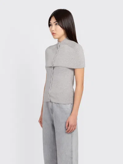 Amomento Cape Top & Bandeau Set In Gray