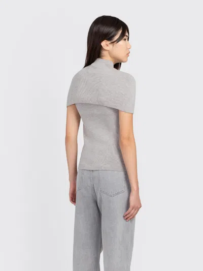 Amomento Cape Top & Bandeau Set In Gray