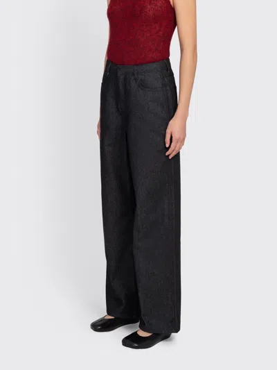 Amomento Color Indigo Denim In Black