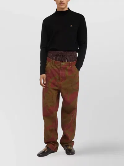 Vivienne Westwood Long Sleeve Mock Neck Knit Sweater In Black