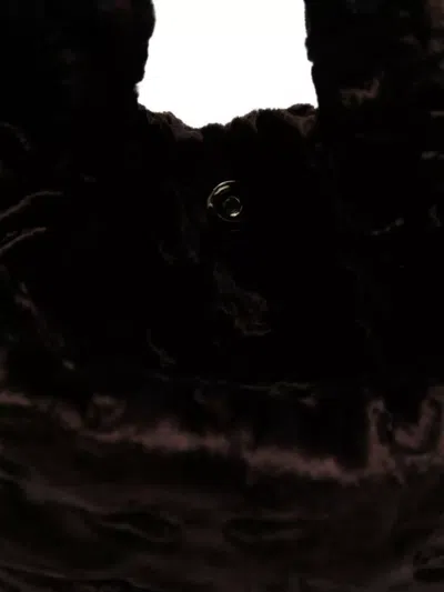 La Milanesa Small Shoulder Bag Featuring Metallic Detail In Brown