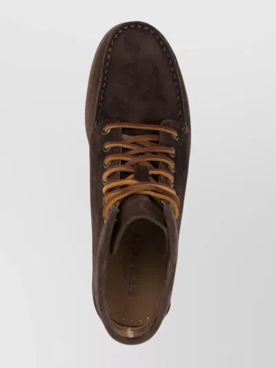 Sebago Men's Tala Mid Suede Dk Brown Boot In Burgundy