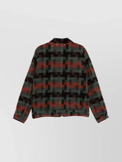 Paul Smith Geometric Pattern Wool Jacket Design In Multi