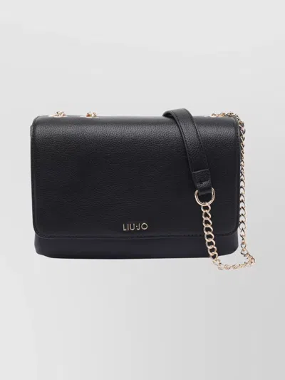 Liu •jo Adjustable Chain Strap Shoulder Bag In Black