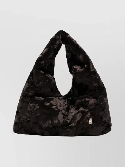 La Milanesa Large Triangle Shoulder Bag With Top Handle In Brown