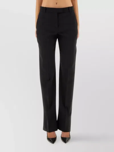Alexander Mcqueen Tailored Trousers With Pockets And Crease In Black