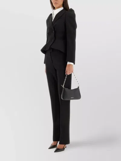 Alexander Mcqueen Tailored Trousers With Pockets And Crease In Black