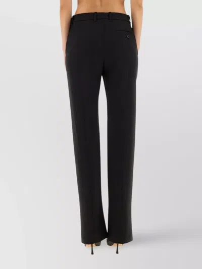Alexander Mcqueen Tailored Trousers With Pockets And Crease In Black