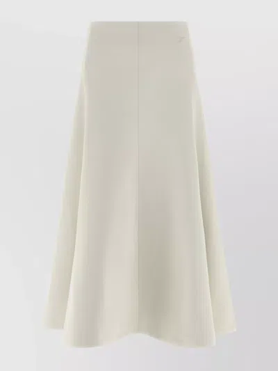 Jacquemus Triangle Midi A-line Skirt High Waist In White