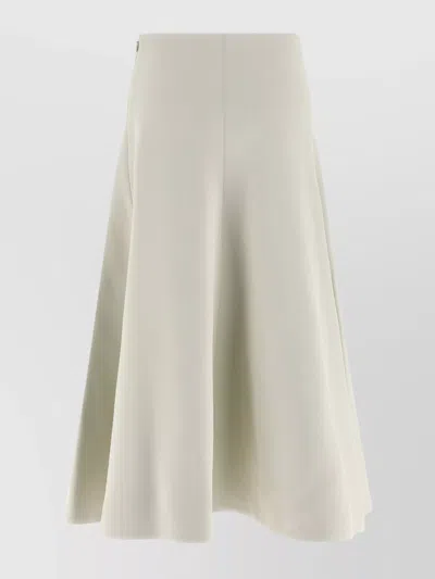 Jacquemus Triangle Midi A-line Skirt High Waist In White