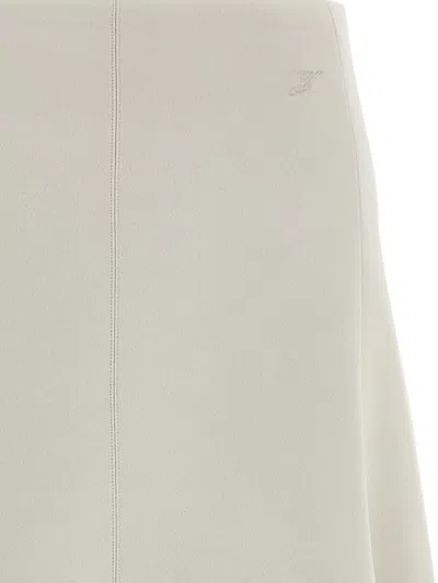 Jacquemus Triangle Midi A-line Skirt High Waist In White