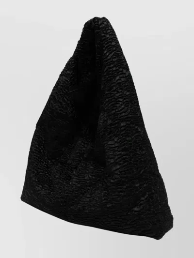 La Milanesa Large Triangle Shaped Shoulder Bag In Black