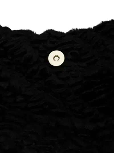 La Milanesa Large Triangle Shaped Shoulder Bag In Black