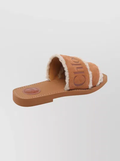 Chloé Chloe' Women Woody Sandals In Brown