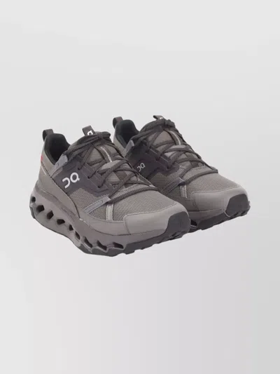On Breathable Mesh Athletic Sneakers With Hollow Cushiing In Gray