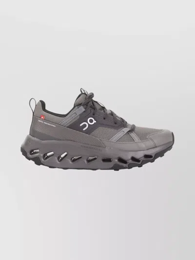 On Breathable Mesh Athletic Sneakers With Hollow Cushiing In Gray