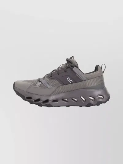 On Breathable Mesh Athletic Sneakers With Hollow Cushiing In Gray