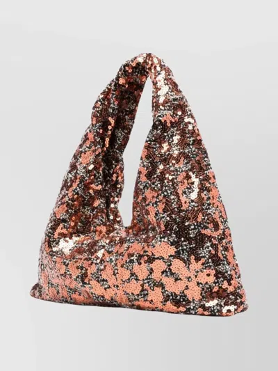 La Milanesa Sequin-embellished Triangle Shoulder Bag In Multi