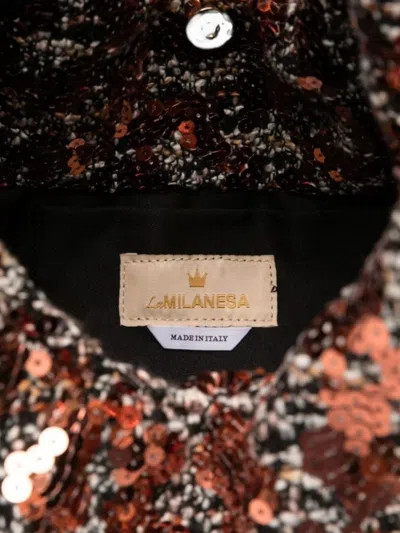 La Milanesa Sequin-embellished Triangle Shoulder Bag In Multi