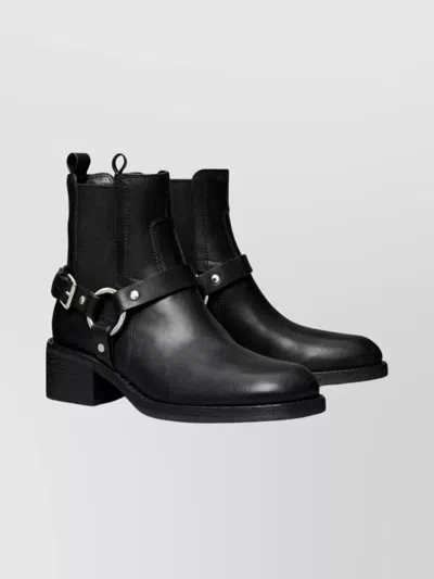 Tory Burch Ankle Boots With Block Heel And Buckle In Black