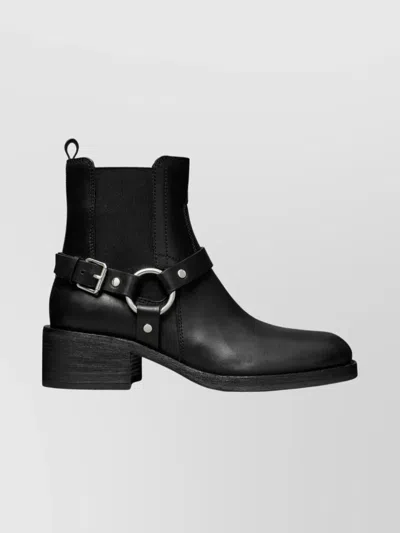 Tory Burch Ankle Boots With Block Heel And Buckle In Black