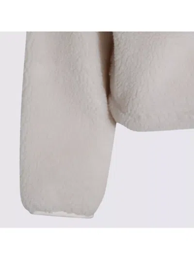 The North Face Fleece Jacket With High Collar And Pockets In Neutral